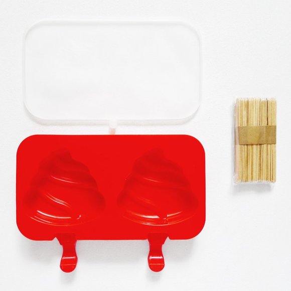 POOP Shaped SILICONE Popsicle Mold + Wooden Sticks - Picture 1 of 3